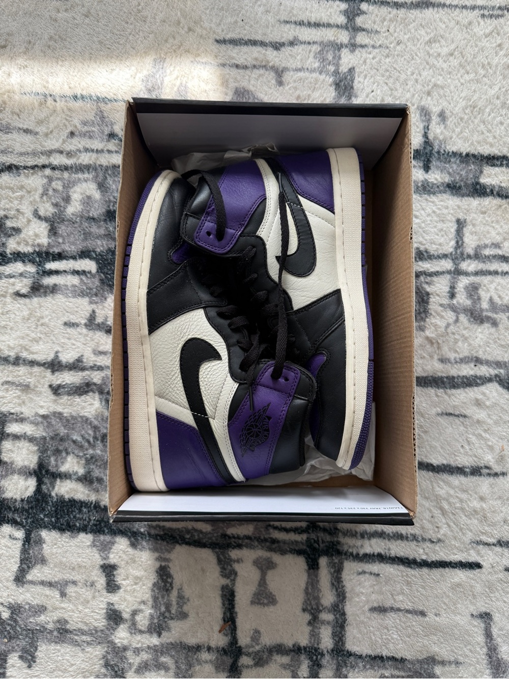Nike Air Jordan 1 Mid White Black Purple